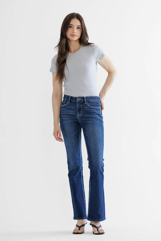 Mid-Rise Boot Cut Jeans