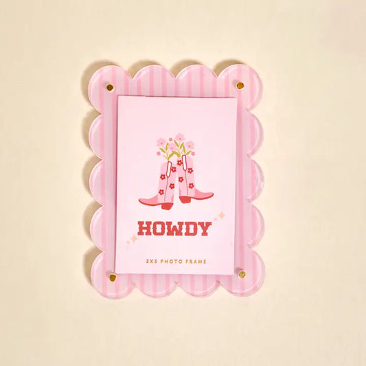 Mini Magnetic Acrylic Picture Frame- Cowgirl Boots