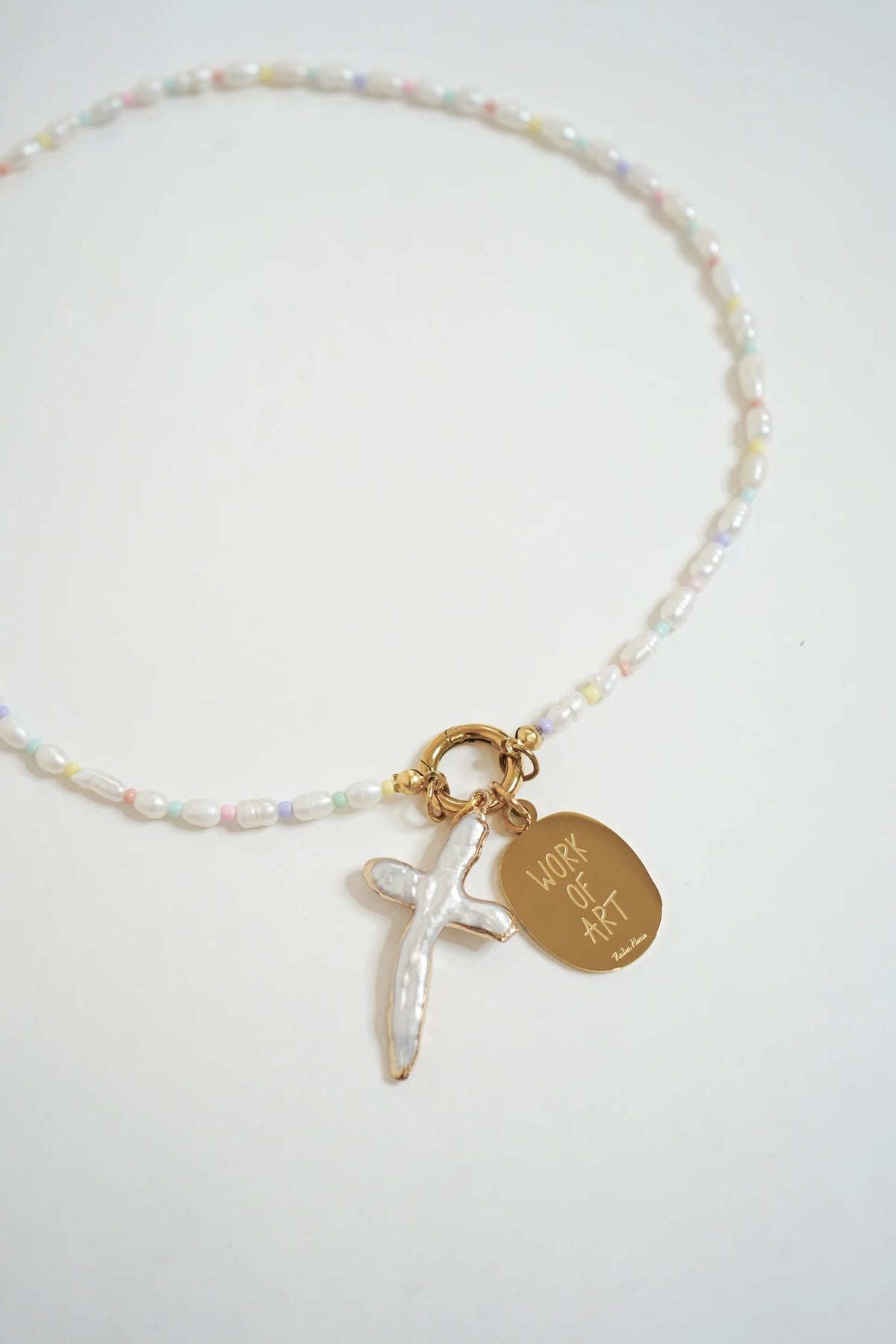 Hailea Alexis Mother of Pearl Cross Charm