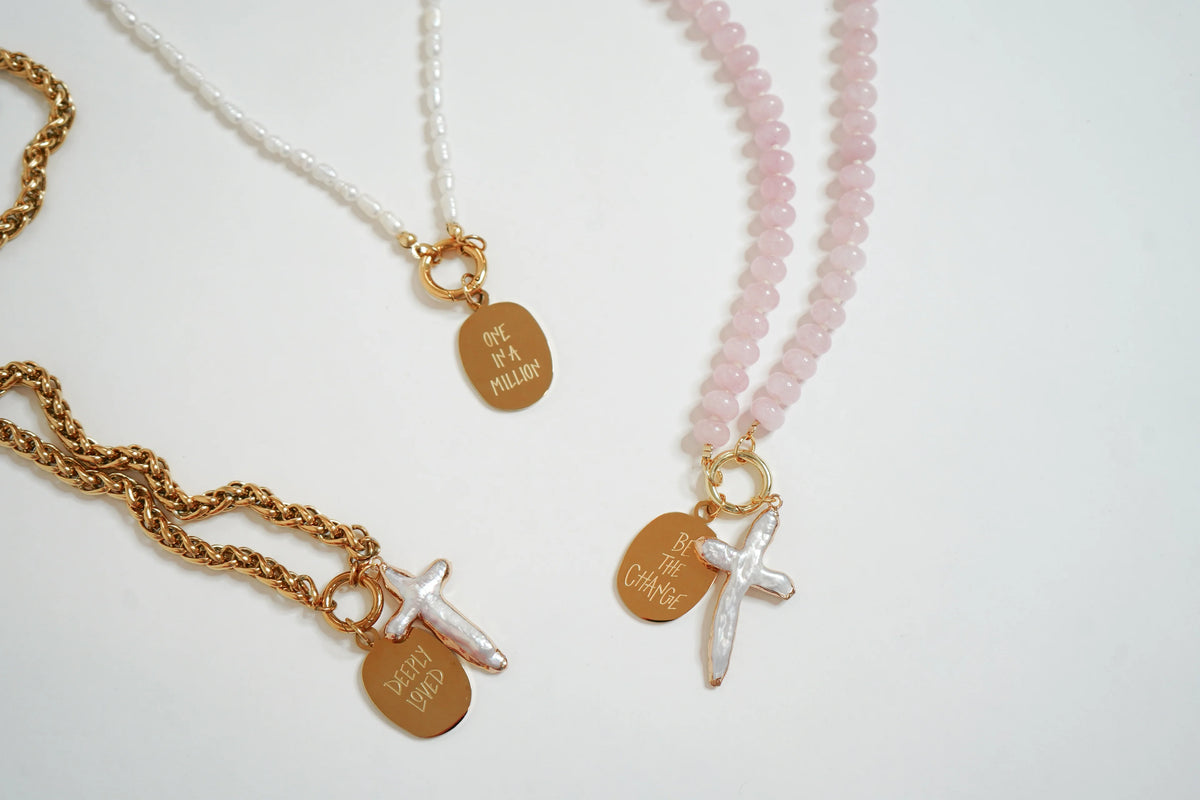 Hailea Alexis Mother of Pearl Cross Charm