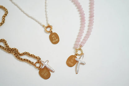 Hailea Alexis Mother of Pearl Cross Charm