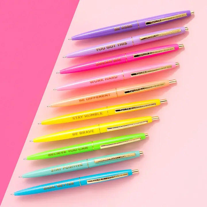 Taylor Elliott Motivational Black Ink Pen Set