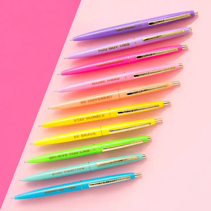 Taylor Elliott Motivational Black Ink Pen Set