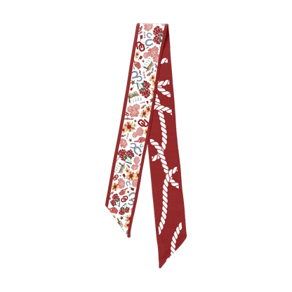 Saturday Silks Oklahoma Sooners Skinny Scarf
