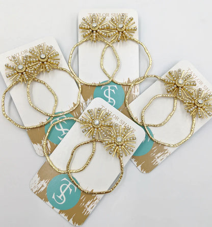 Taylor Shaye Opal Sunburst Hoops