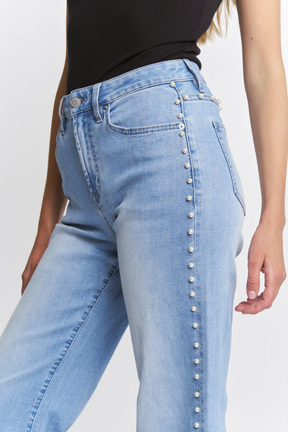 Mica High Rise Wide Leg Pearl Jeans
