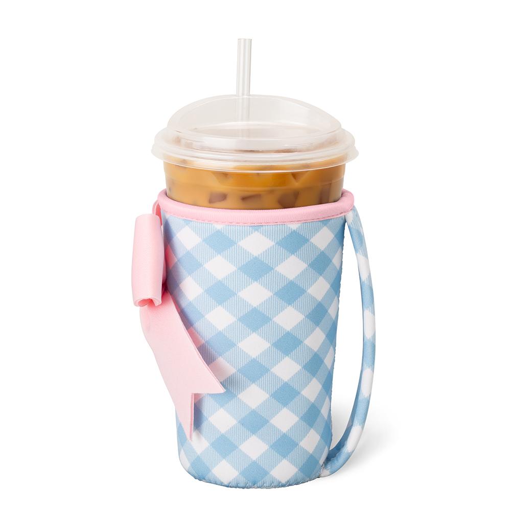 Gingham Iced Cup Coolie (Medium)
