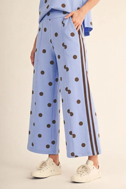 Playful Polka Dot Wide-Leg Pants