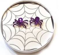 Halloween Crystal Spider Earrings