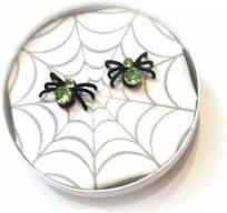 Halloween Crystal Spider Earrings