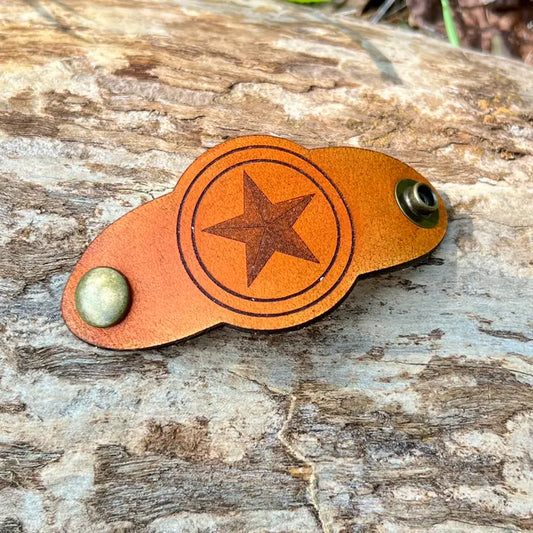 Bandana Slide - Antiqued Saddle Tan Leather - Lonestar