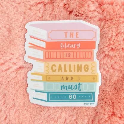 Pippi Post The Library is Calling Decal Sticker