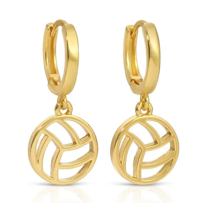 Volleyball Huggie Earrings