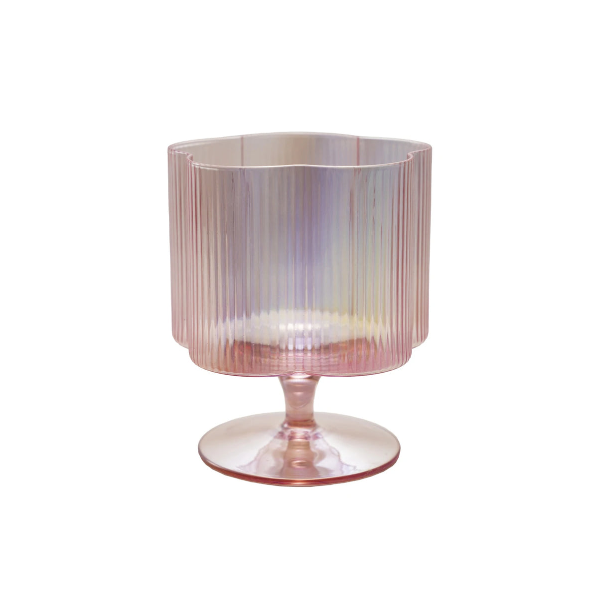 Hand-Blown Flower Shaped Wine Glass
