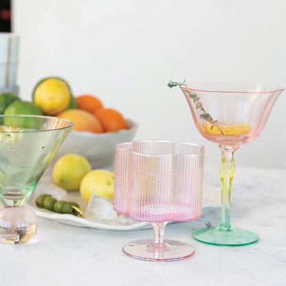 Hand-Blown Flower Shaped Wine Glass