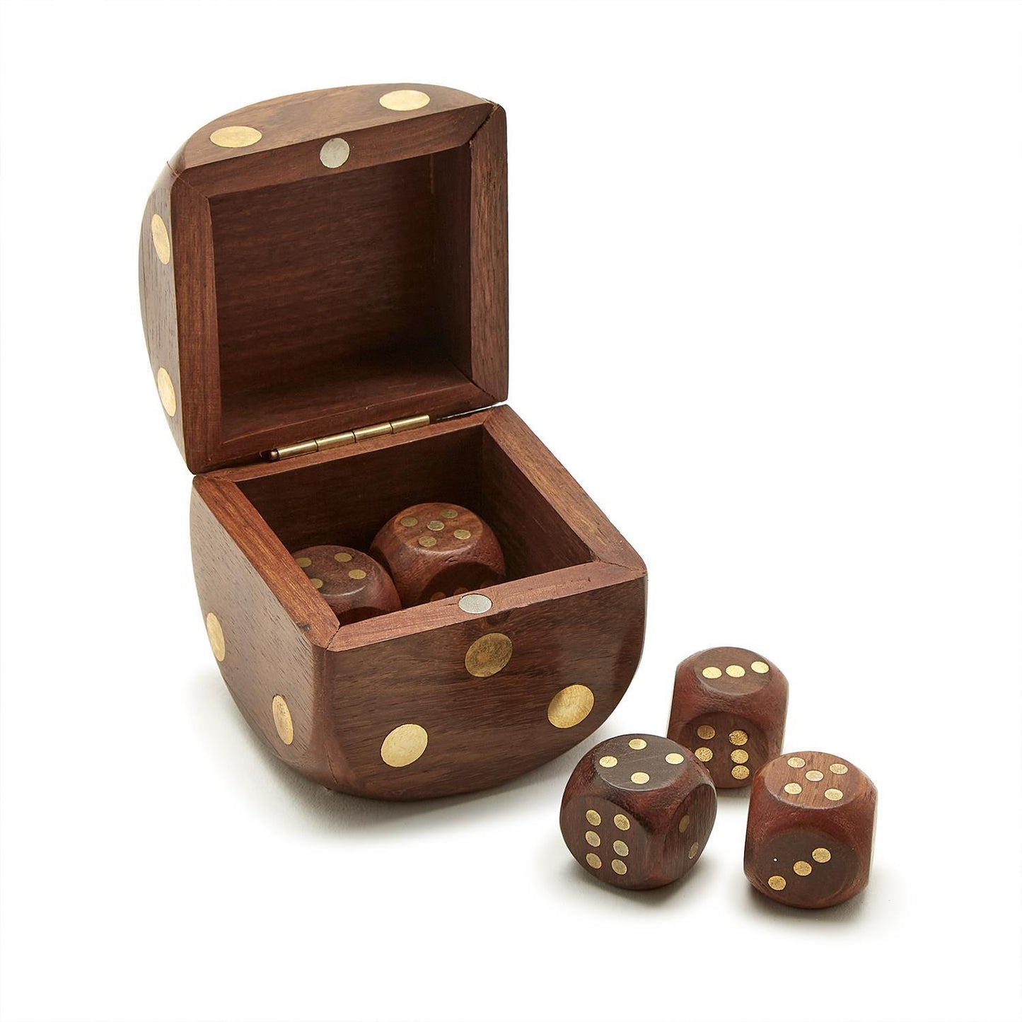 Wooden Box with Dice