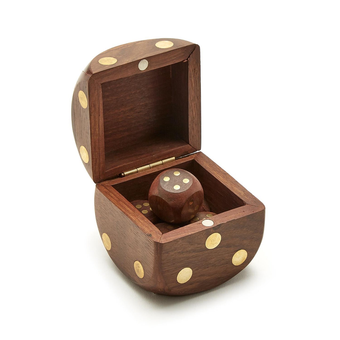 Wooden Box with Dice