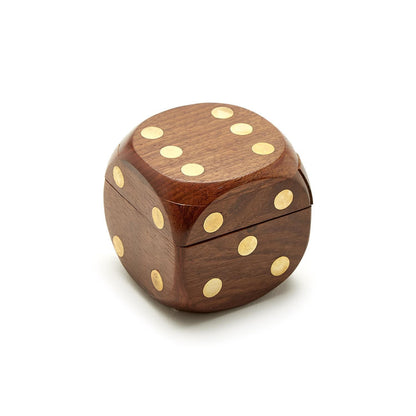 Wooden Box with Dice